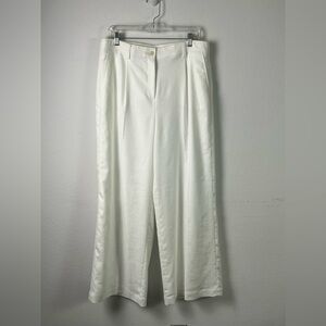 J. Crew Linen Blend Wide Leg Trouser